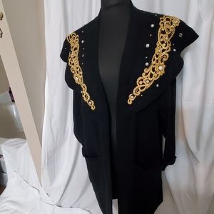 Embroidered Gold Sweater